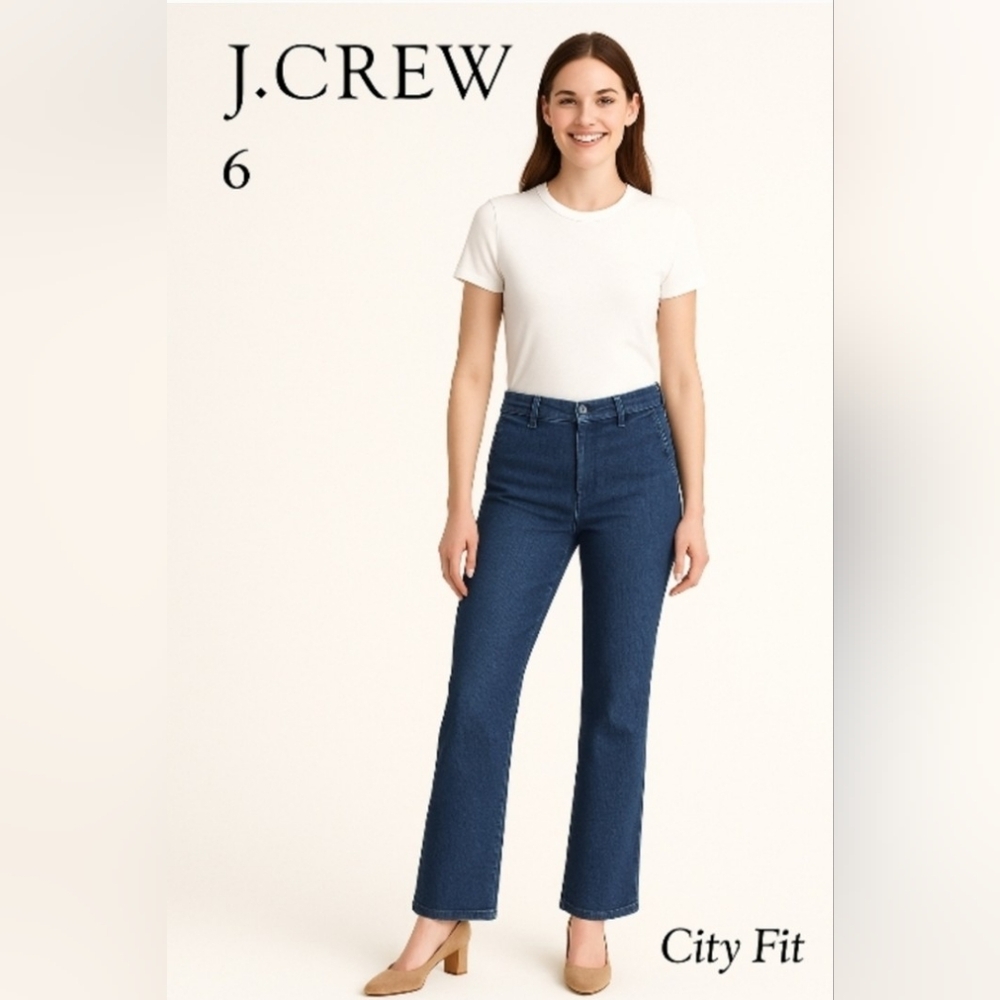 J. Crew Women's Blue Jeans City Fit Cotton Elastane Size 6